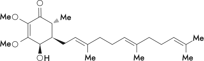 ベニクスノキタケの主要成分アントロキノノール(Antroquinonol)の化学構造式