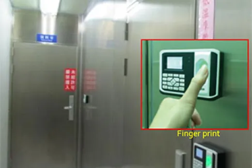 セキュリティ管理のための指紋認証ドアロックシステム